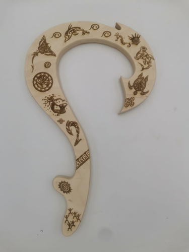 (деревянный) 30 см игрушка волшебный крюк Мауи (из мф Моана ) фото 3