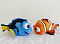 (1+1) Набор мягких игрушек рыбки Немо и Дори 30-40 см В поисках Немо (Finding Nemo)