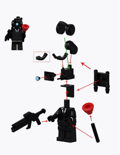 KDL834 Набор минифигурок Скибиди туалет 5шт (4.5см) фото 5