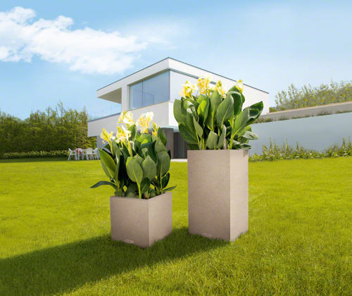 13601 Кашпо LECHUZA Канто Стоун 30 колон. Бежевый фото 3