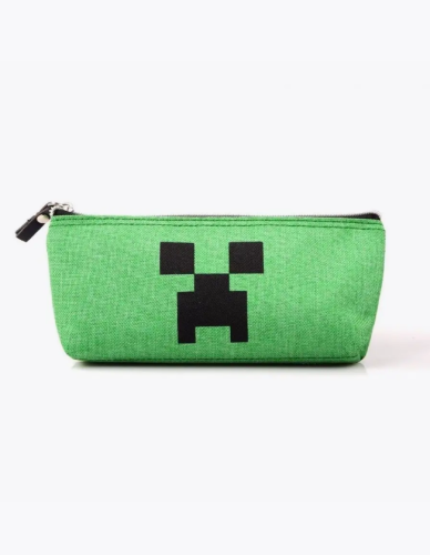 (зеленый) Пенал школьный Крипер Майнкрафт (Minecraft)