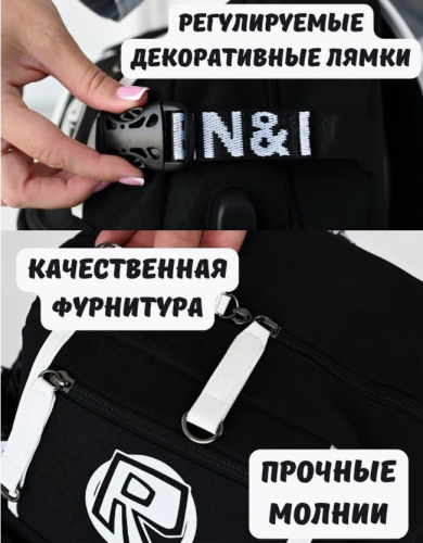 Рюкзак школьный для детей и подростков светящийся Roblox (роблокс) фото 9