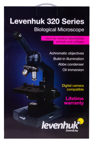 Микроскоп Levenhuk 320 PLUS, монокулярный фото 17