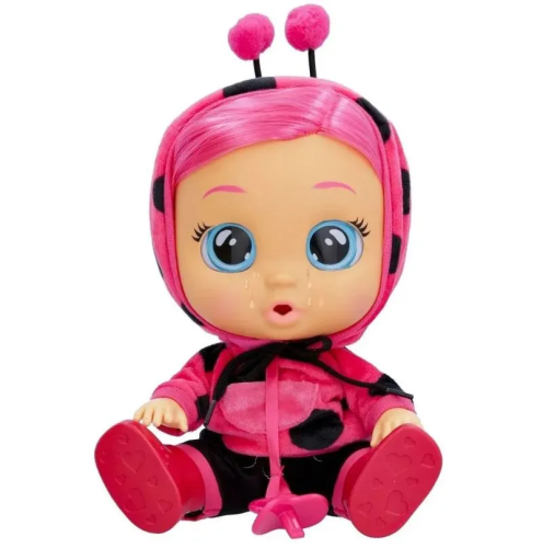 (Розовый в горошек) Кукла Леди IMC Toys Cry Babies Dressy Lady Плачущий младенец 40885 фото 4