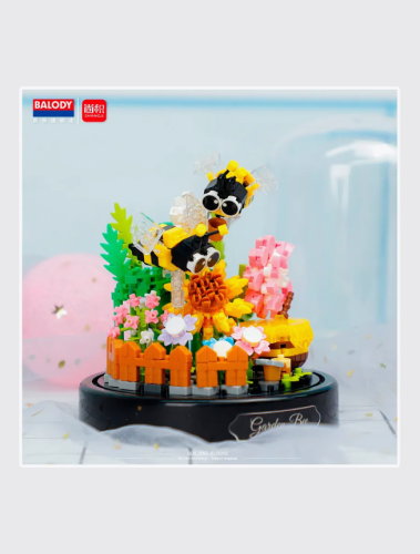 (Золотые пчелы) Конструктор Цветы в колбе  (мини детали) (588 деталей) фото 4