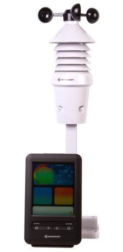 Метеостанция Bresser «3 в 1» Wi-Fi с датчиком ветра и цветным дисплеем, профессиональная фото 3