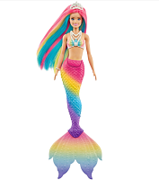 Кукла Barbie Русалочка с разноцветными волосами GTF89