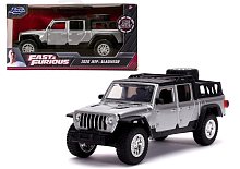 2020 Пикап Jada Fast and Furious 1:24 Jeep Gladiator (Серебристый с черным верхом)