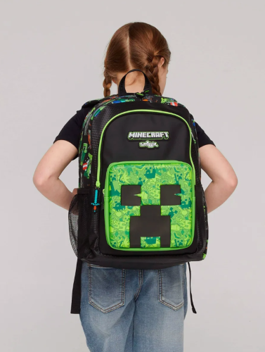Рюкзак школьный Майнкрафт Крипер классический фото 8