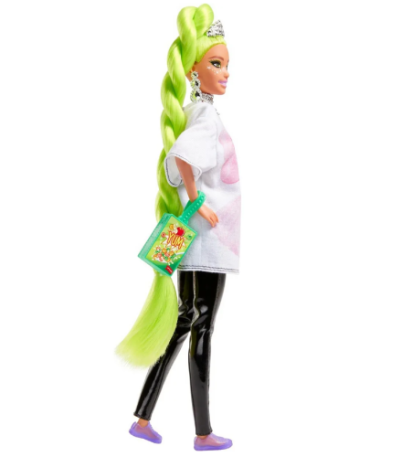 Кукла Barbie Экстра с зелеными неоновыми волосами HDJ44 фото 5