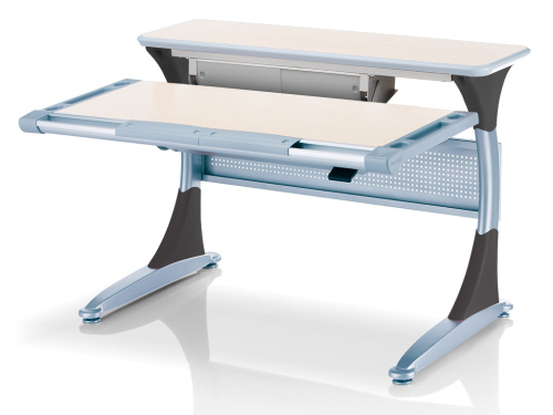 Ученический стол Comf-pro Гарвард с ящиком (Цвет столешницы:Беленый дуб, Цвет ножек стола:Серый) фото 2
