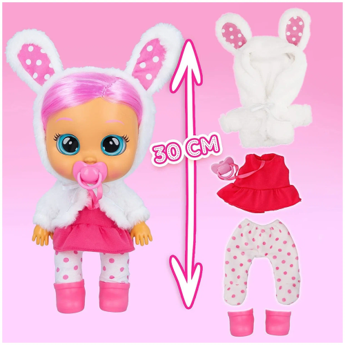 (белая зайка) Кукла Кони IMC Toys Cry Babies Dressy Coney Плачущий младенец 40883 фото 7