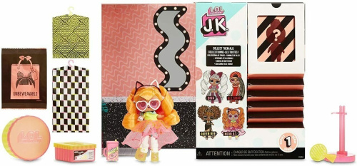 (рыжая) Кукла L.O.L. Surprise! J.K. Mini Fashion Doll JK Neon Серия 1 Мини Модницы 570776 фото 6
