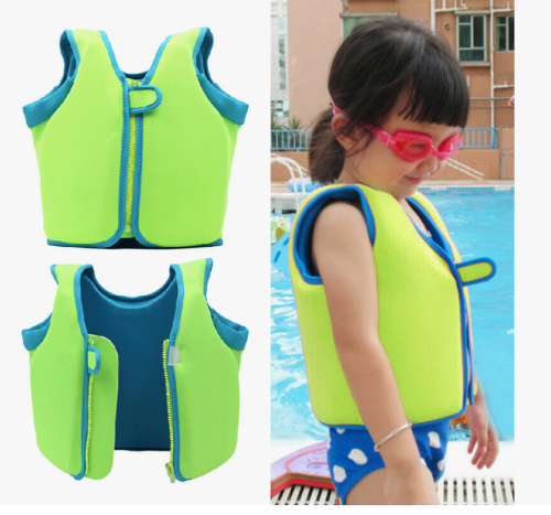 (Зеленый  - размер L) Детский плавательный жилет для купания плавания и бассейна ( 116-122) фото 9