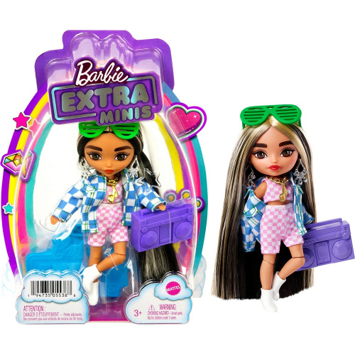 Кукла Barbie Экстра Минис HGP62-2 брюнетка со светлыми прядями фото 10