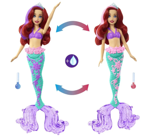 Русалочка Ариэль Дисней меняющая цвет волос и хвоста Disney Princess HLW00  Color Splash фото 2