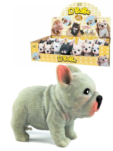 (белый) Игрушка-тянучка собака французский бульдог Junfa (сквиш)