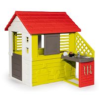 Игровой домик с кухней красный Smoby 810713