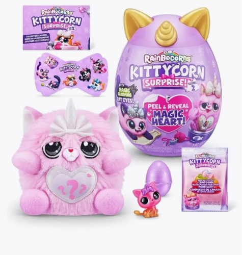 (фиолетовый) Яйцо-сюрприз с мягкой игрушкой ZURU Rainbocorns Kittycorn "Киттикорн", 9279 фото 9