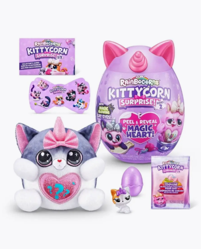 (фиолетовый) Яйцо-сюрприз с мягкой игрушкой ZURU Rainbocorns Kittycorn "Киттикорн", 9279 фото 5