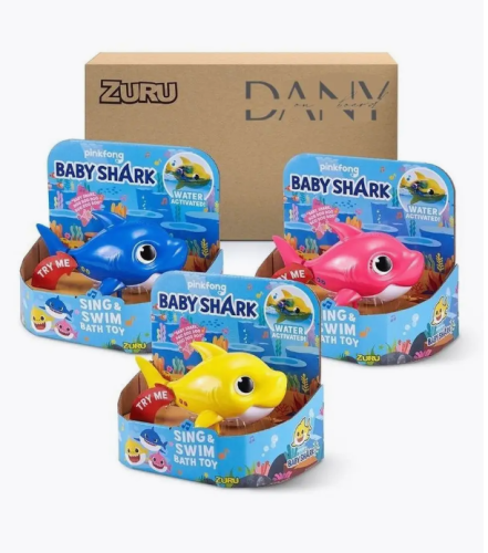 (розовый) Игрушка для ванной акула Baby Shark Zuru фото 3