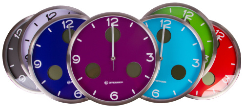 Часы настенные Bresser MyTime io NX Thermo/Hygro, 30 см, зеленые фото 3