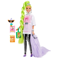 Кукла Barbie Экстра с зелеными неоновыми волосами HDJ44