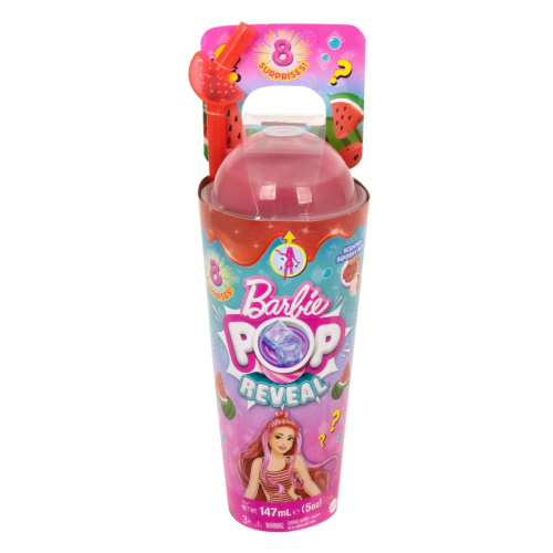 (красный) Кукла Барби Pop Reveal Frutas 8 Сюрпризов Фрукты (Лимонад) HNW40_3 Barbie фото 8