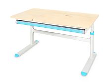 Детский стол Ergokids Bravo Maple/Blue (арт. TH-360 Lite MG/BL) - столешница клён / накладки на ножках голубые
