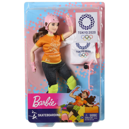 Кукла Barbie Олимпийская спортсменка GJL73-1 Скейтбординг