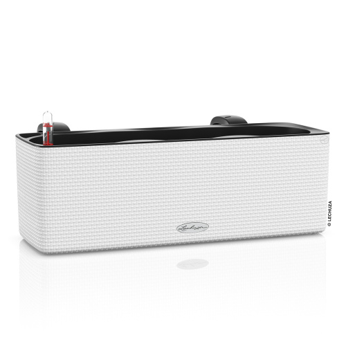 13680 Кашпо LECHUZA Кьюб Колор Трипл Белый с системой автополива фото 2