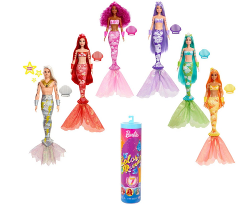 Кукла-сюрприз Barbie Color Reveal Rainbow Mermaid Series HCC46