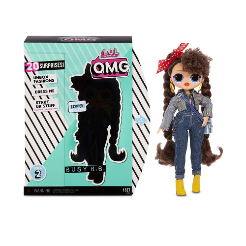 565116 MGA Entertainment L.O.L. Surprise - Кукла OMG Busy B.B. 2 волна Fashion Doll с 20 сюрпризами фото 3