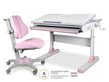 Комплект Mealux Edmonton Multicolor Lite + ErgoKids Jasper Duo (Y-106 KP), (стол+кресло),розовый