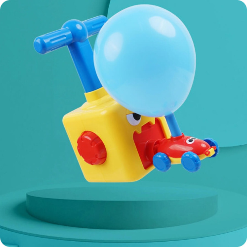 025330 Самый большой развивающий набор Машина на воздушном шаре Power Balloon Avia Air Bob Cars с космической станцией, ракетой и космонавтом фото 5