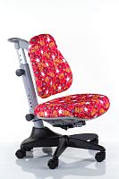 Детское эргономичное кресло Comf-pro Match Chair (Матч) (Цвет обивки:Красный со звездами, Цвет каркаса:Серый)