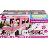 Барби Кемпер DreamCamper Автомобильный игровой набор Barbie Camper HCD46 с горкой и бассейном
