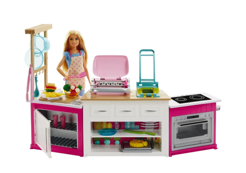 Набор игровой Barbie Супер кухня с куклой FRH73 фото 5