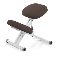 Smartstool  Металлический коленный стул KM01 White с чехлом коричневый