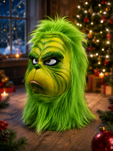 Набор маска Гринча с перчатками - Grinch фото 2