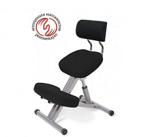 Smartstool KM01B Металлический коленный стул со спинкой (с газлифтом) с чехлом чёрный