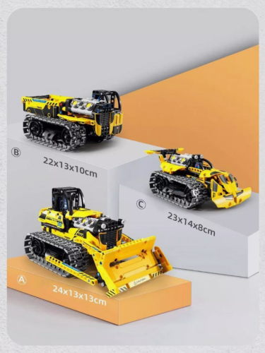 Конструктор Бульдозер 3 в 1 на радиоуправлении (452 деталей) фото 4