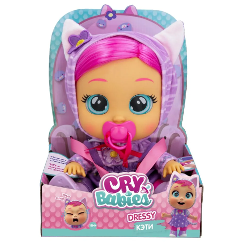 (котик) Кукла Кэти IMC Toys Cry Babies Dressy Katie Плачущий младенец 40889  фото 9