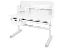 Детский стол Ergokids Bravo Max Plus White/Grey (арт. TH-360 Max Plus WG/G) - столешница клён / накладки на ножках серые