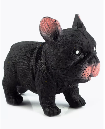 (чёрный) Игрушка-тянучка собака французский бульдог Junfa (сквиш) фото 3