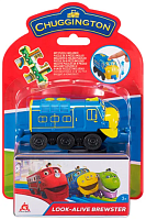 890302 Паровозик Chuggington Чаггингтон Брюстер с механической функцией и пазлом