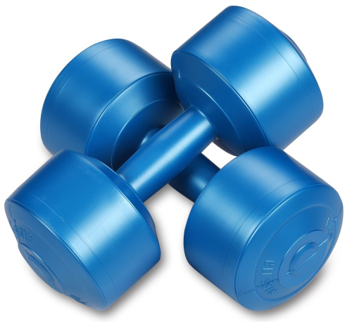 EKDB_5_V Гантели виниловые 2 х 5кг, синий