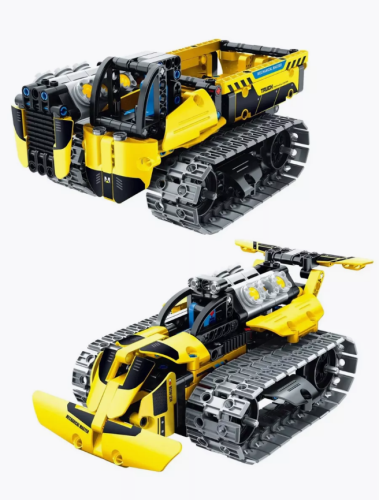 Конструктор Бульдозер 3 в 1 на радиоуправлении (452 деталей) фото 3