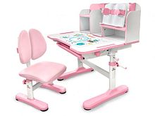 Комплект мебели (столик + стульчик)  Mealux EVO Panda pink  (арт. BD-28 PN)
