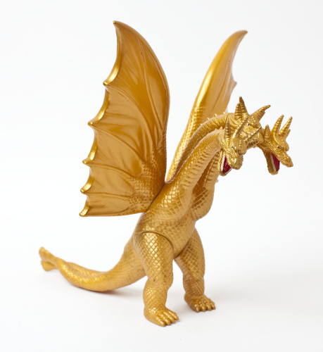 Фигурка Годзилла Гидора (Гидра) Ghidorah 18см золотая фото 5